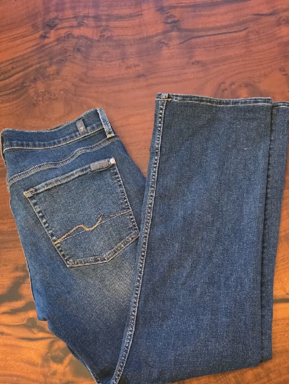 7 For All Mankind Dark Blue Denim Jeans Sz 33